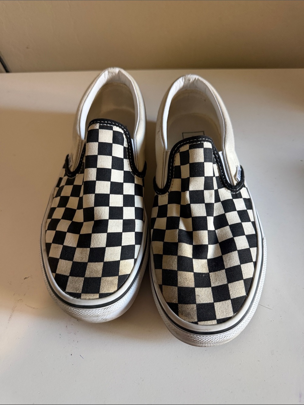 Vans Slip-On Sneakers - Black & White Checkerboard